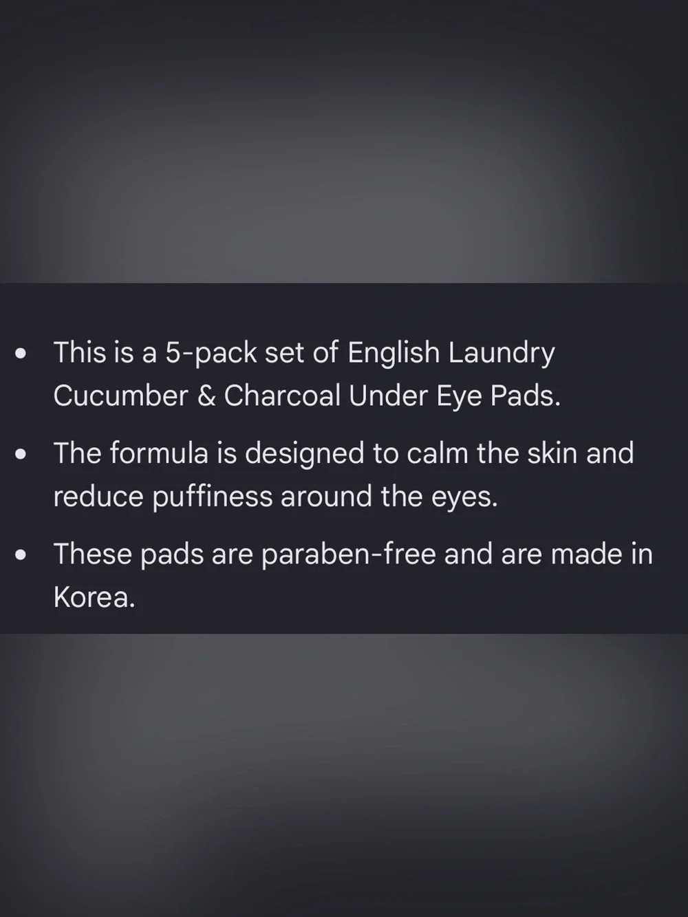 English Laundry NIB  Under Eye Pads – Set of 3 boxes (15 pads total)